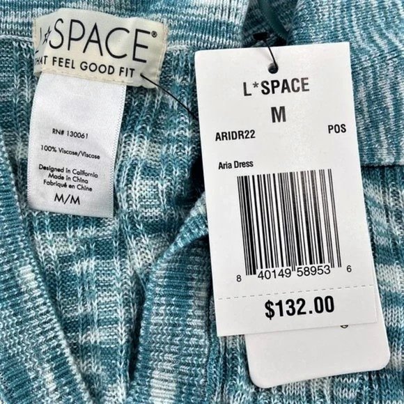 NWT 3PC BUNDLE L*SPACE by REVOLVE Aria Dress in Space-dye Ribbed M MSRP: $595 - Picture 6 of 13
